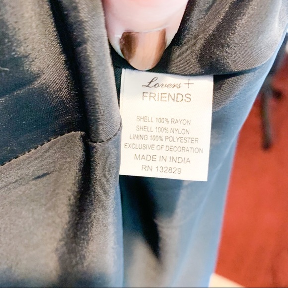 Lovers + Friends Black Embroidered Beaded Sexy Open Back Mini Dress - Picture 9 of 9